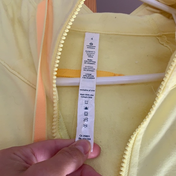 Lululemon Yellow Size 4 Zip-up sweater - Picture 2 of 3